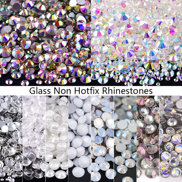 SS20 Transparent Crystal AB Glitter Nails Crystals стразы Non Hotfix  Rhinestones Strass Diamond For Nail Art